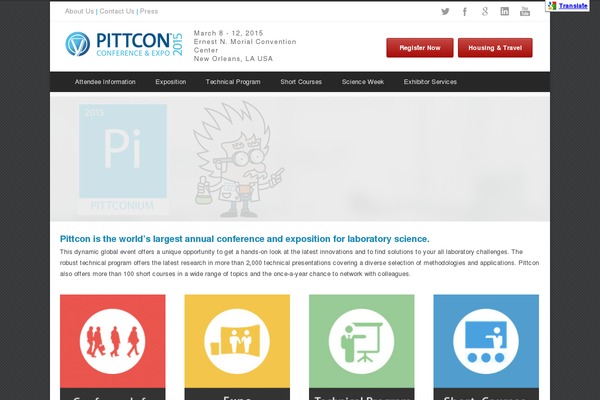 pittcon.org site used Inovado-pittcon