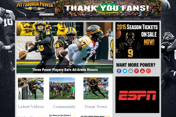 pittsburghpowerfootball.com site used Pittsburgh_power_template