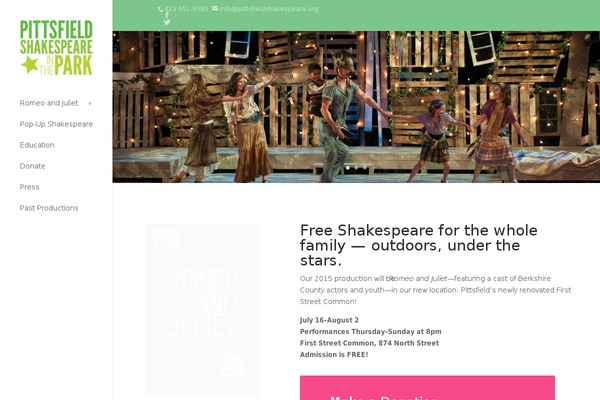 pittsfieldshakespeare.org site used Divi