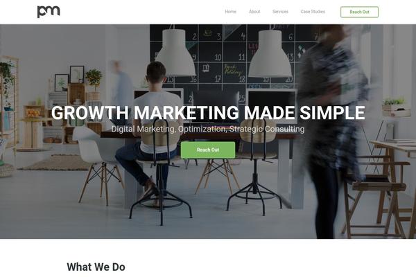 Marketing theme site design template sample