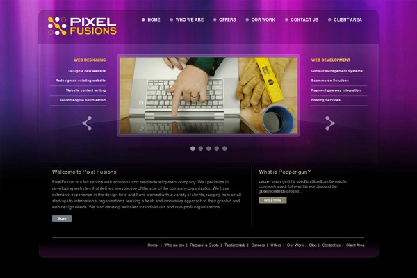 pixelfusions.com site used Glamorous