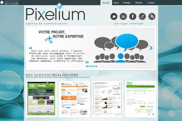 pixelium.fr site used Pixelium