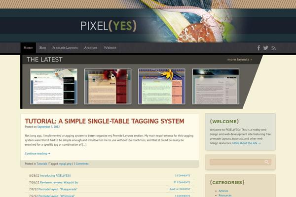 pixelyes.com site used Butterfly