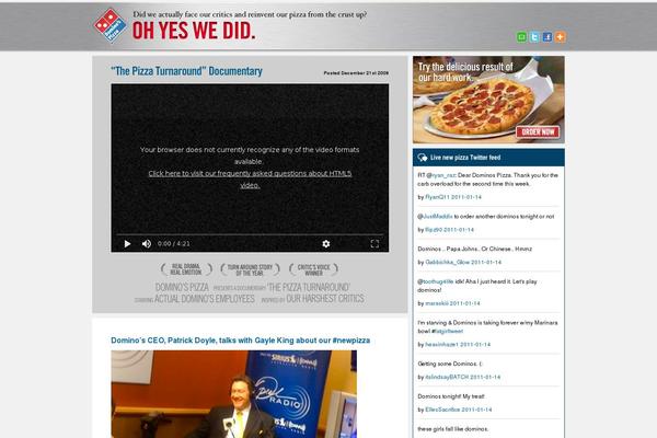 pizzaturnaround.com site used Ohyeswedid