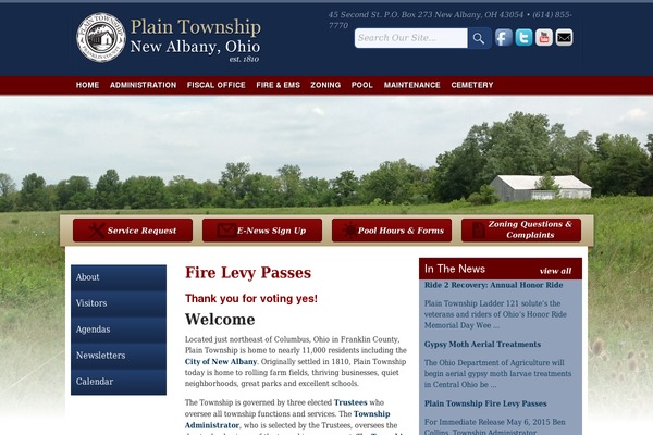 plaintownship.org site used Buckii