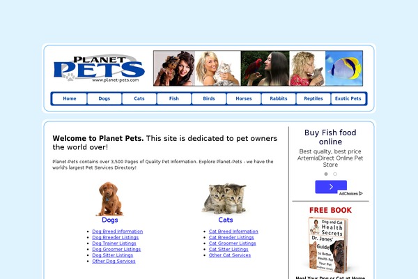 planet-pets.com site used Jonesweb