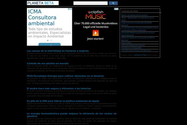planetabeta.com site used Ecologia