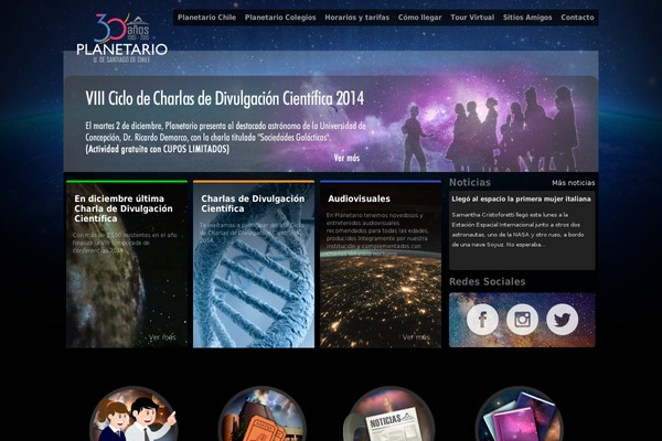 planetario theme websites examples