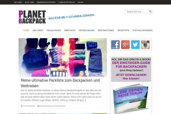 planetbackpack.de site used Planetbackpack