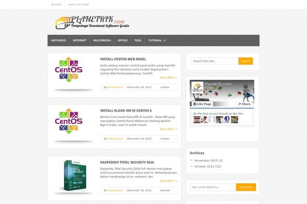 Bloggie theme site design template sample
