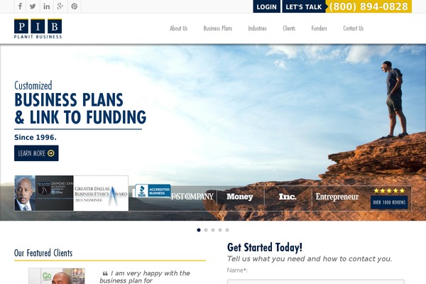 planitbusiness.com site used Pib