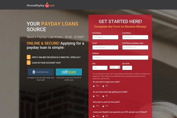 plannedpayday.com site used Creditcardchest
