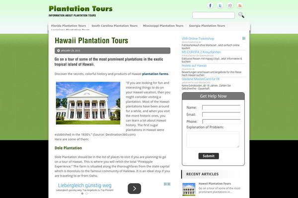 plantationtours.com site used Minisite