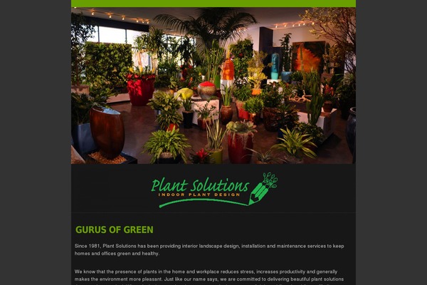 plantsolutions.com site used Avada