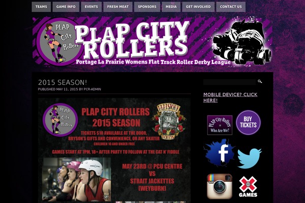 plapcityrollers.com site used Strange Little Town