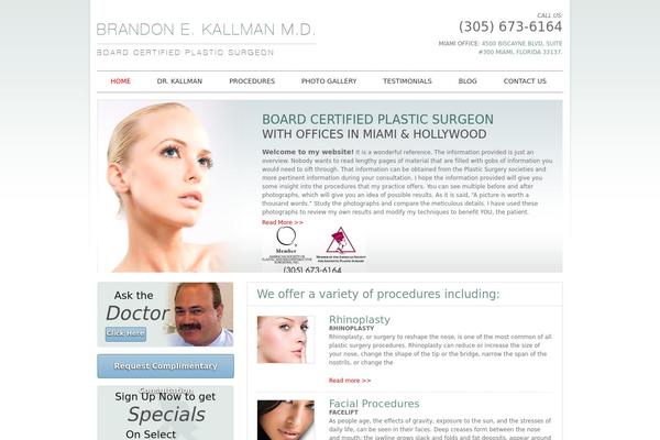 Plasticsurgery theme site design template sample