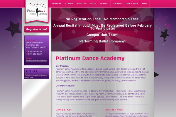platinumdance.com site used Sandbox