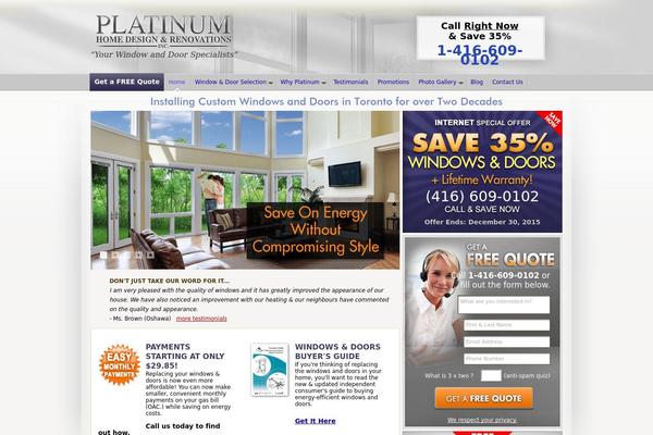 Platinum theme site design template sample