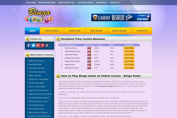 playbingojackpot.com site used Bingo-games