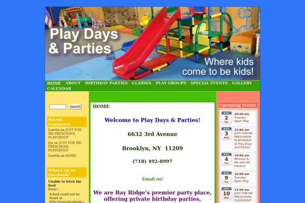 playdaysandparties.com site used Childishly Simple