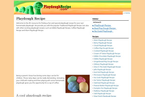 playdoughrecipe.com site used Caribou