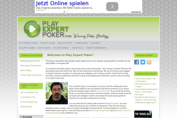 playexpertpoker.com site used Flexx Theme