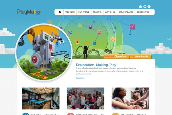 Playmaker theme site design template sample
