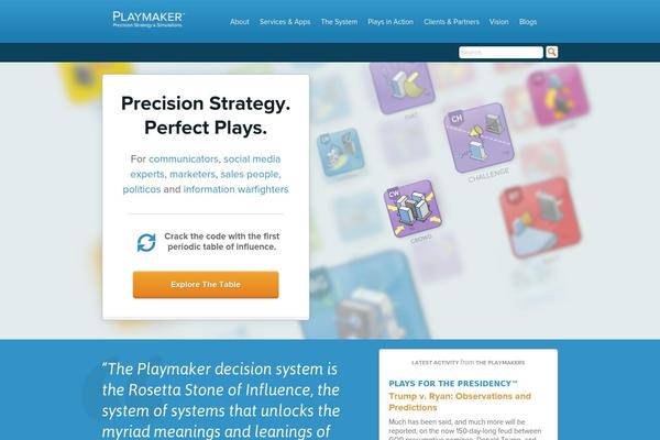 Playmaker theme site design template sample