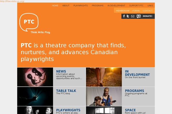 playwrightstheatre.com site used Ptc