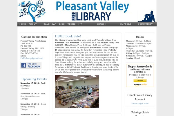 pleasantvalleylibrary.org site used Techism-pleasantvalley