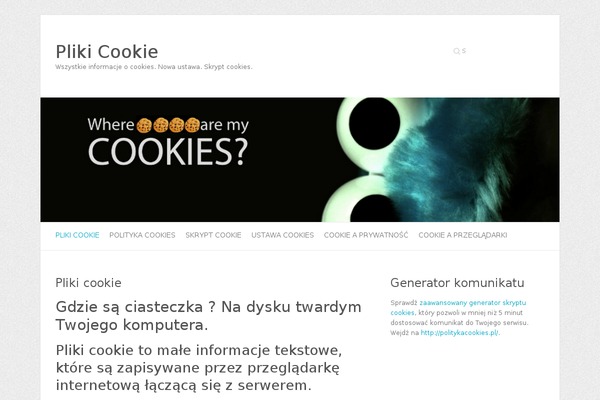 plikicookies.pl site used Attitude