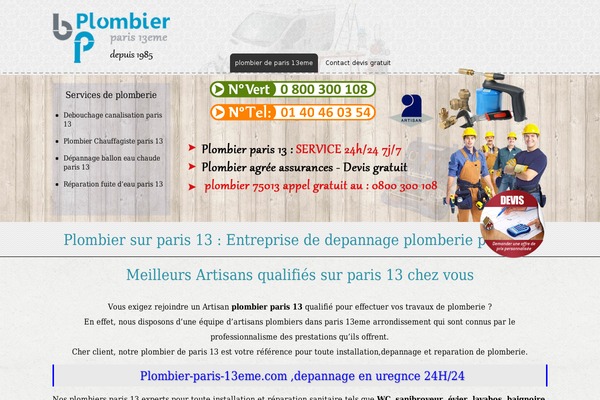 plombierparis13-eme.com site used Plombier2