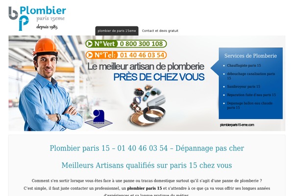 plombierparis15-eme.com site used Plombier2