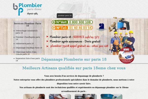 plombierparis18-eme.com site used Plombier2