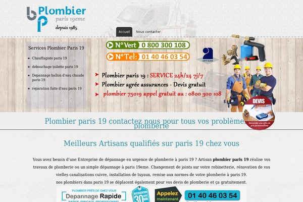 Plombier2 theme site design template sample