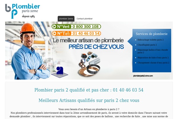 plombierparis2-eme.com site used Plombier2