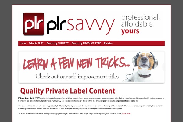 plrsavvy.com site used WP-DaVinci 2.0