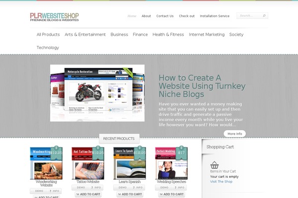 plrwebsiteshop.com site used Plrw