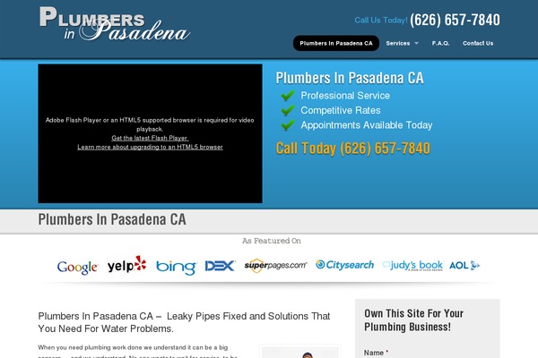 plumbersinpasadenaca.com site used Site505