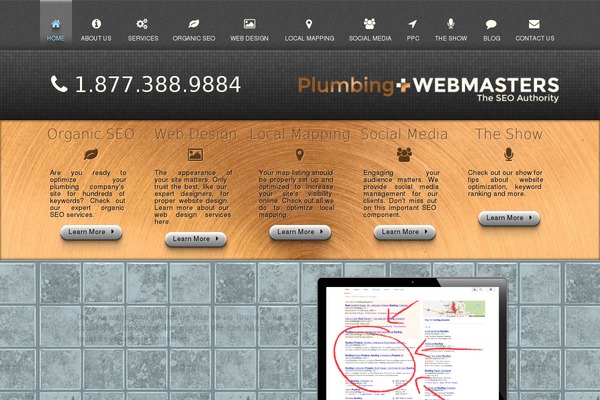 plumbingwebmasters.com site used Webmastersthree