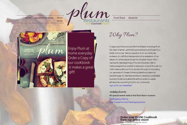 Plum theme site design template sample