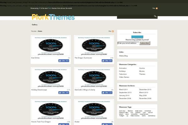 Showcase theme site design template sample