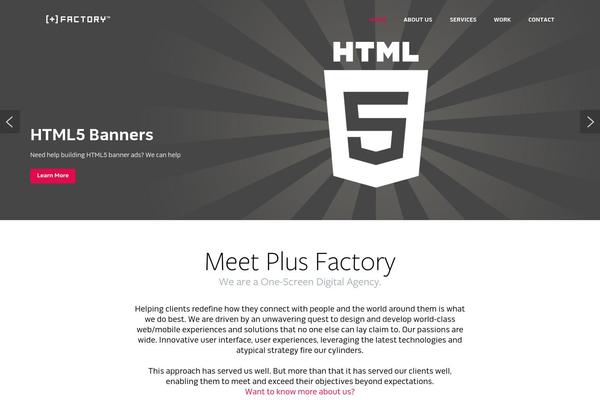 Plus theme site design template sample