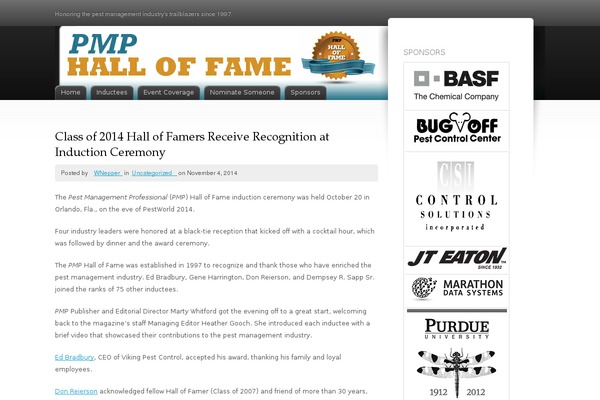 WordPress website example screenshot