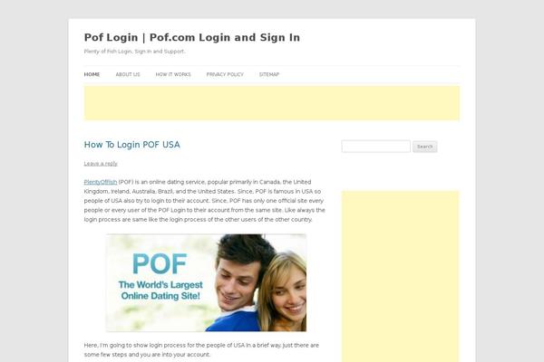 poflogins.com site used Twenty Twelve