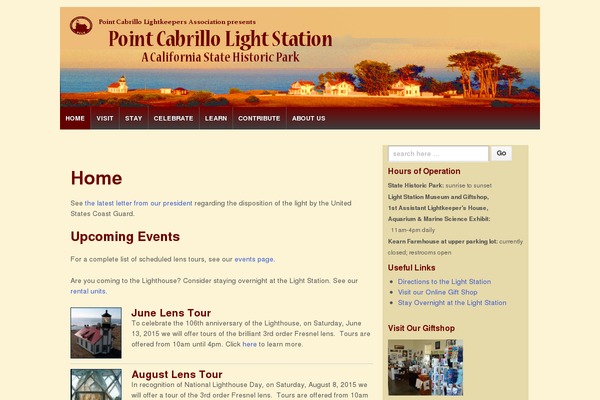 pointcabrillo.org site used Lightchild