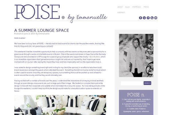 Poise theme site design template sample