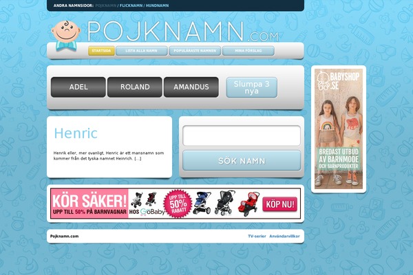 pojknamn.com site used Pojknamn_1_0