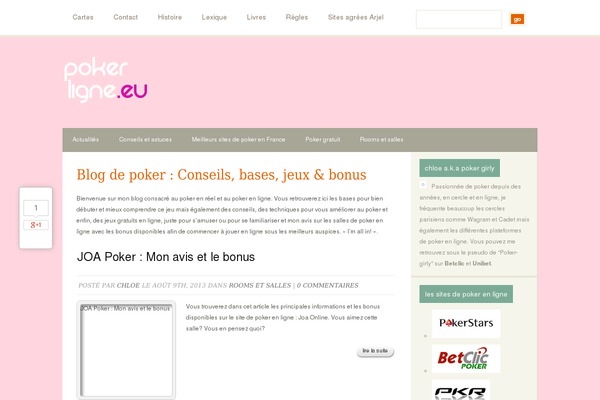 poker-ligne.eu site used Puretype