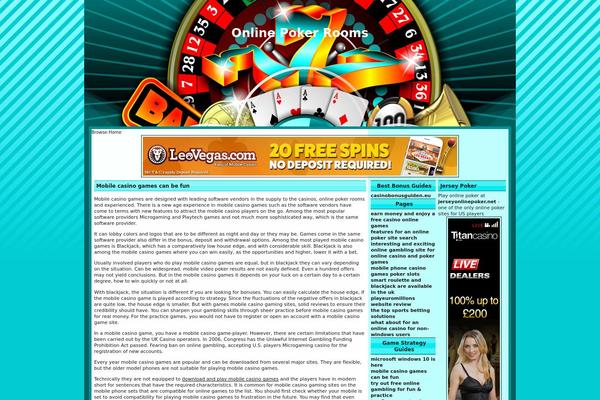 poker2poker.com site used Onlinecasinotemplate7